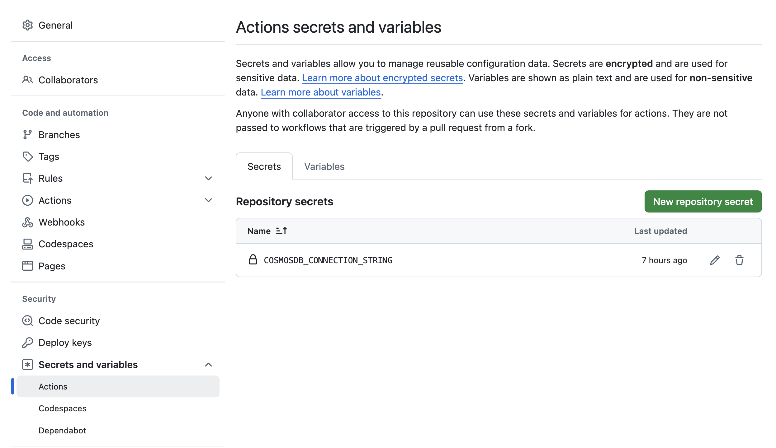 Forking the repository