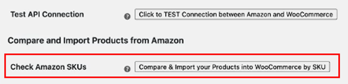Check Amazon SKUs