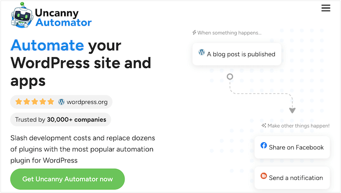 The Uncanny Automator no-code automation plugin