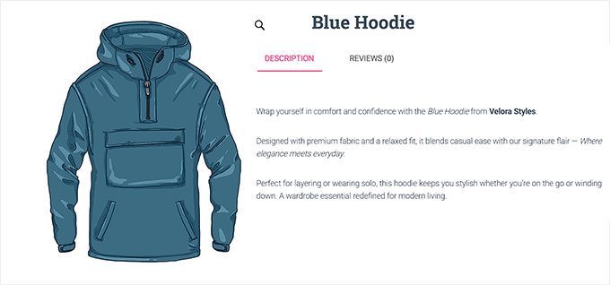 Preview of AI product description generated with OpenAI and Uncanny Automator