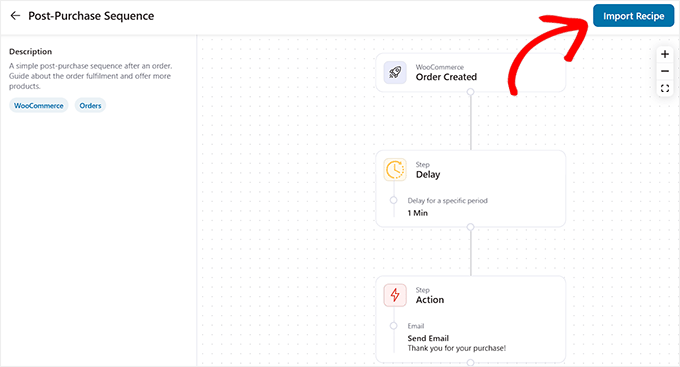 Click the Import Recipe button in Funnelkit Click the Import Recipe button in Funnelkit