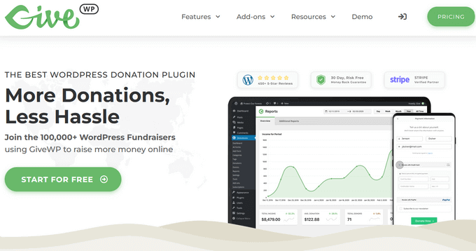 The GiveWP crowdfunding plugin for WordPress The GiveWP crowdfunding plugin for WordPress
