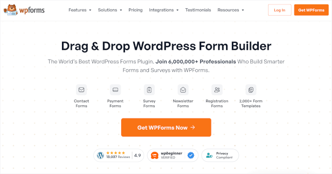 The WPForms form builder and donation collect plugin The WPForms form builder and donation collect plugin