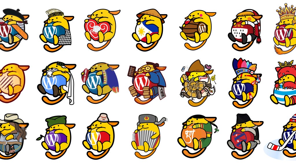 Various Wapuu artwork examples
