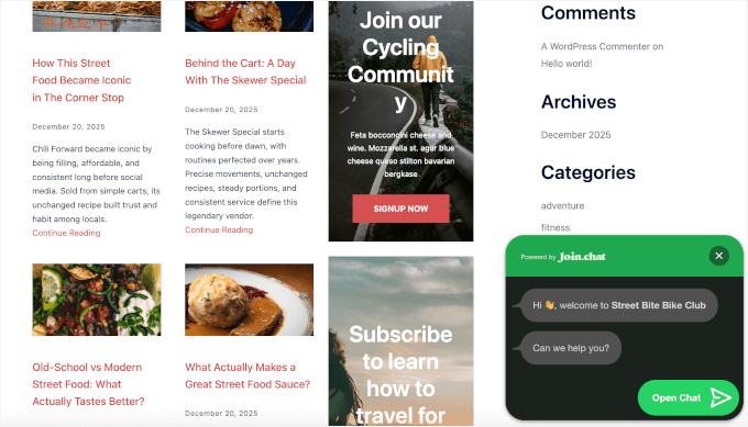 JoinChat button in dark mode JoinChat button in dark mode