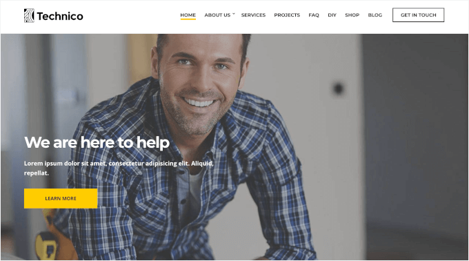 Technico's construction theme