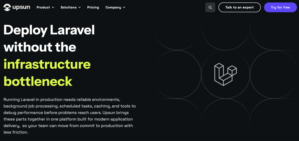 Upsun website homepage