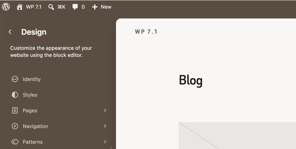 Site color matches admin color scheme Site Editor matches the admin color scheme